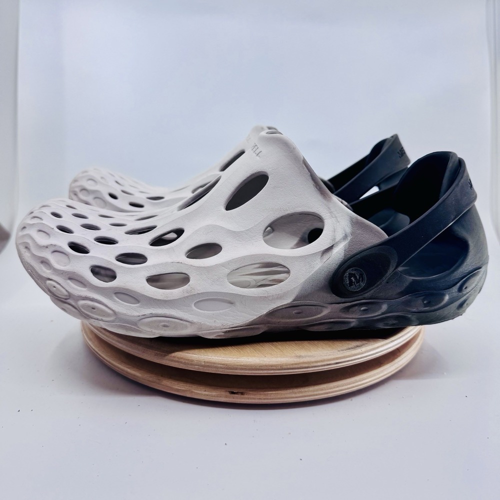Merrell Hydro Moc Mens 12 Gray White Water Shoes Slip On Sandals